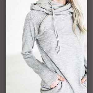 Double hooded sweatshirt